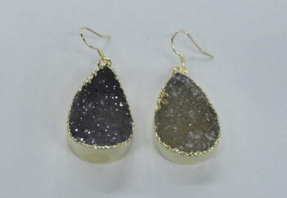 NGE47 20*28mm - 22*30mm teardrop druzy agate earrings