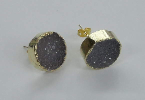 NGE50 16mm - 18mm freefrom druzy agate earrings wholesale