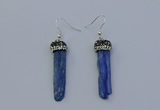 NGE5100 10*35mm - 15*45mm freeform blue kyanite earrings