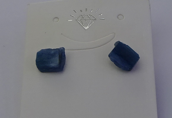 NGE5107 6*10mm nuggets blue kyanite earrings wholesale