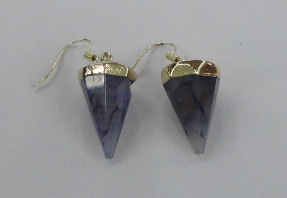 NGE63 14*20mm - 15*22mm cone agate gemstone earrings wholesale