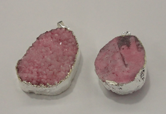 NGP1008 25*35mm - 35*45mm freeform druzy agate beads pendant