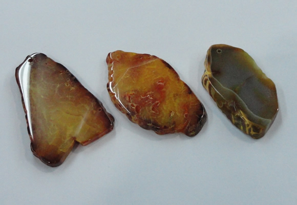 NGP1195 30*60mm - 45*75mm freeform agate gemstone pendants wholesale