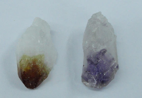 NGP1442 20*45mm - 25*55mm nuggets amethyst & citrine pendants