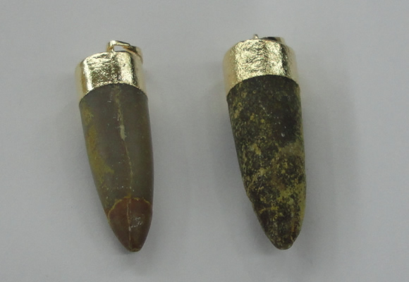 NGP1455 11*35mm - 13*45mm bullet agate gemstone pendants wholesale