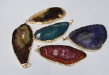 NGP1543 30*65mm - 40*65mm freeform agate gemstone pendants