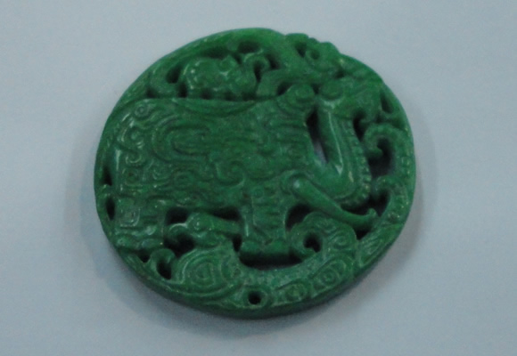 NGP1617 68*68mm Carved dyed natural hetian jade pendants wholesale