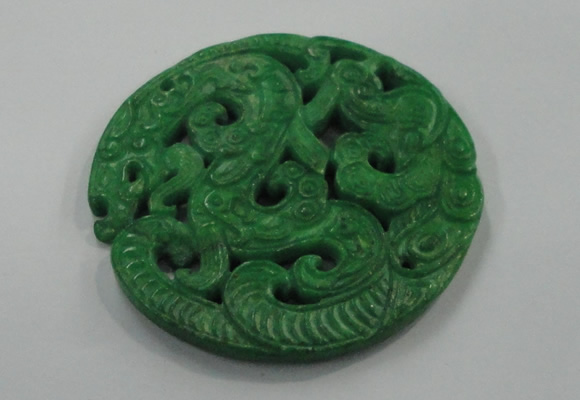 NGP1619 66*67mm Carved dyed natural hetian jade pendants wholesale