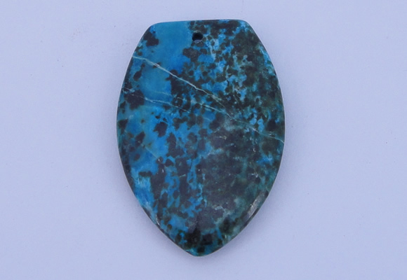 NGP162 2pcs 30*45mm fashion dyed chrysocolla gemstone pendants