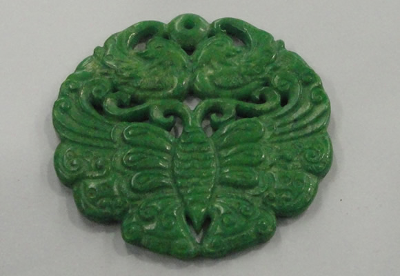 NGP1620 65*65mm Carved dyed natural hetian jade pendants wholesale