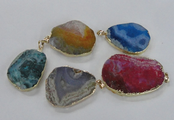 NGP1672 30*40mm - 35*45mm freeform agate gemstone pendants