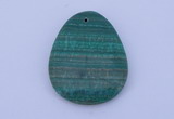 NGP175 2pcs 32*42mm teardrop synthetic malachite gemstone pendants