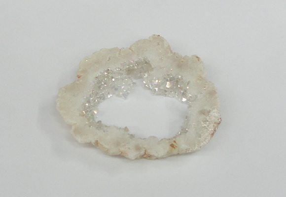 NGP1831 45*55mm - 55*60mm donut plated druzy agate pendants
