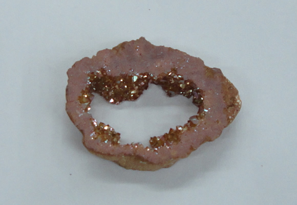 NGP1832 45*55mm - 55*60mm donut plated druzy agate pendants