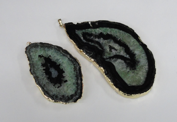 NGP1929 30*55mm - 45*75mm freeform druzy agate gemstone pendants