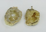 NGP1958 30*40mm - 40*50mm freeform druzy agate gemstone pendants