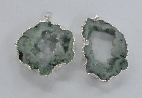 NGP2105 40*50mm - 55*65mm freeform druzy agate gemstone pendants
