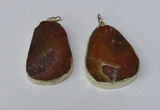 NGP2215 30*40mm - 40*45mm freeform druzy agate gemstone pendants