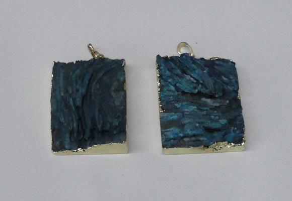 NGP2250 30*40mm - 40*45mm rectangle druzy agate gemstone pendants