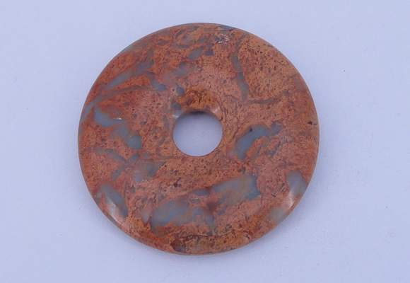 NGP227 7*50mm fashion serpentine jasper gemstone donut pendant