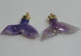 NGP2270 38*55mm - 40*60mm fishtail agate gemstone pendants