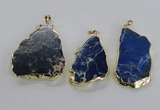 NGP2287 30*40mm - 40*50mm freeform sea sediment jasper pendants