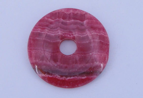NGP229 7*50mm fashion dyed rhodochrosite gemstone donut pendant