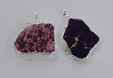 NGP2300 30*40mm - 40*50mm freeform sea sediment jasper pendants