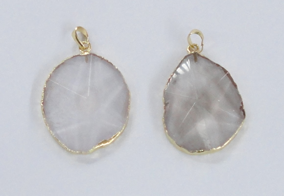 NGP2352 25*35mm - 35*45mm freeform quartz gemstone pendants
