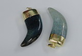 NGP2388 20*48mm - 22*50mm oxhorn agate gemstone pendants