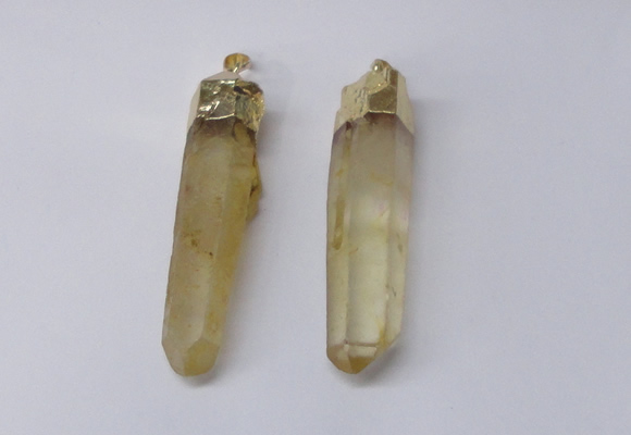 NGP2425 15*50mm - 18*65mm sticks dyed white crystal pendants