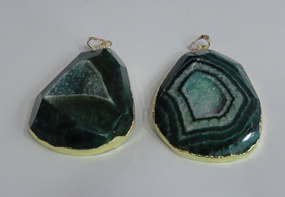 NGP2436 30*40mm - 40*45mm freeform druzy agate pendants wholesale
