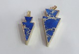 NGP2452 18*38mm - 22*45mm arrowhead sea sediment jasper pendants
