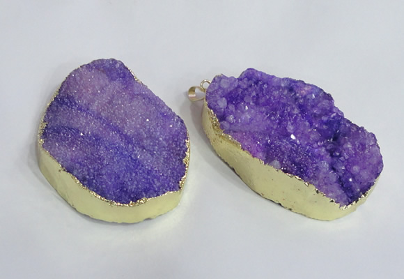 NGP2471 45*55mm - 50*65mm freeform druzy agate pendants wholesale