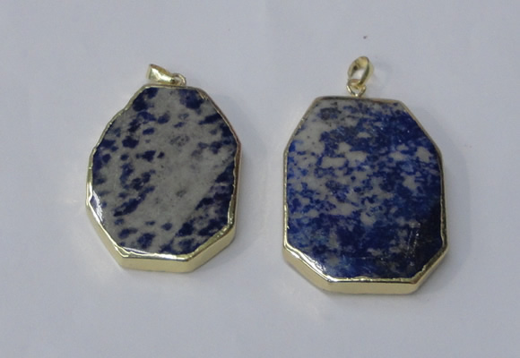 NGP2518 30*40mm - 35*45mm freeform lapis lazuli gemstone pendants