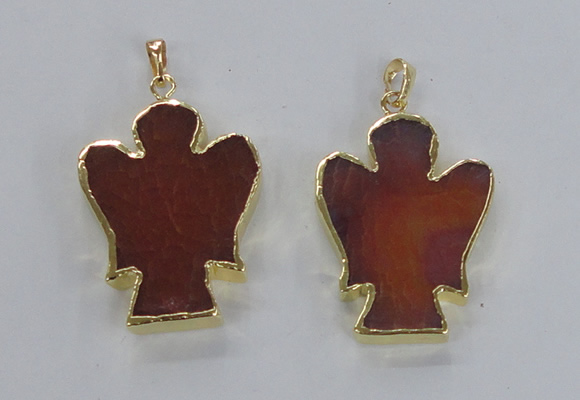 NGP2580 30*40mm angel agate gemstone pendants wholesale