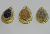 NGP2886 22*35mm - 25*35mm freeform druzy agate pendants wholesale