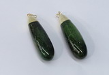 NGP2923 16*58mm - 18*60mm teardrop agate gemstone pendants