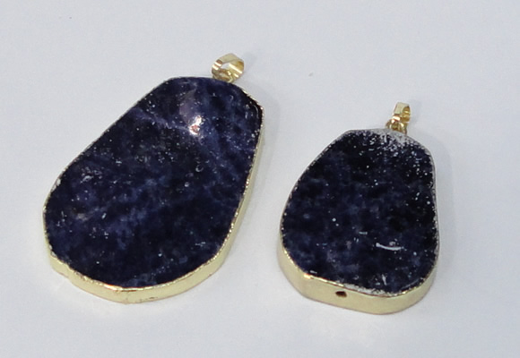 NGP2956 25*35mm - 35*45mm freeform sodalite pendants wholesale