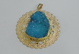 NGP2991 50mm - 52mm freeform druzy agate pendants