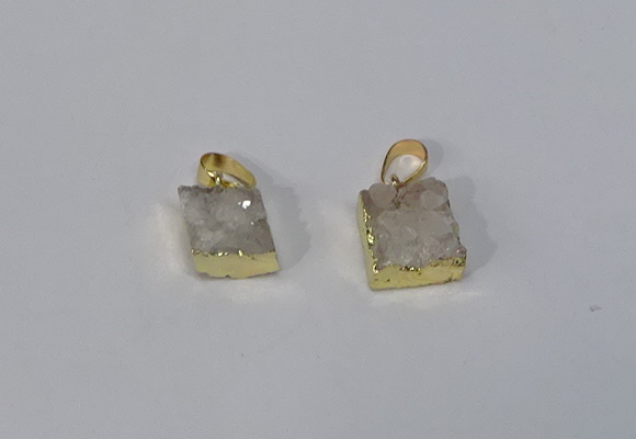 NGP3084 10*12mm - 12*14mm freeform druzy agate pendants wholesale