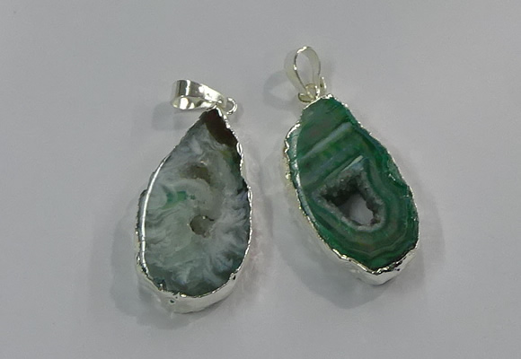 NGP3104 25*40mm - 30*50mm freeform druzy agate gemstone pendants