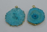 NGP3199 35*40mm - 45*50mm freeform druzy agate pendants
