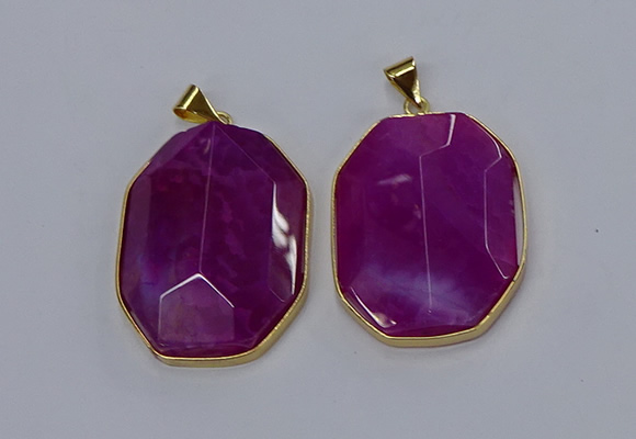 NGP3304 35*45mm freeform agate gemstone pendants wholesale