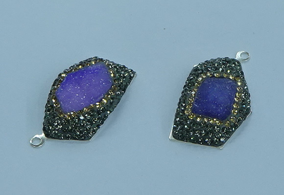 NGP3582 20*30mm - 22*32mm freeform druzy agate pendants
