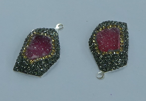 NGP3583 20*30mm - 22*32mm freeform druzy agate pendants