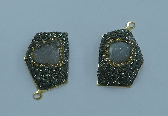 NGP3590 20*30mm - 22*32mm freeform druzy agate pendants