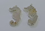 NGP3662 22*58mm - 25*55mm seahorse fossil coral pendants