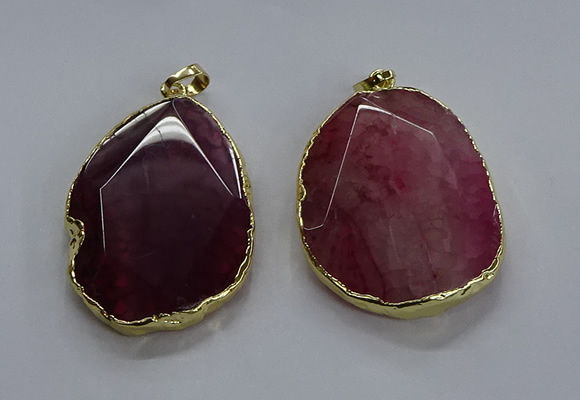 NGP3728 30*40mm - 35*45mm freeform agate gemstone pendants
