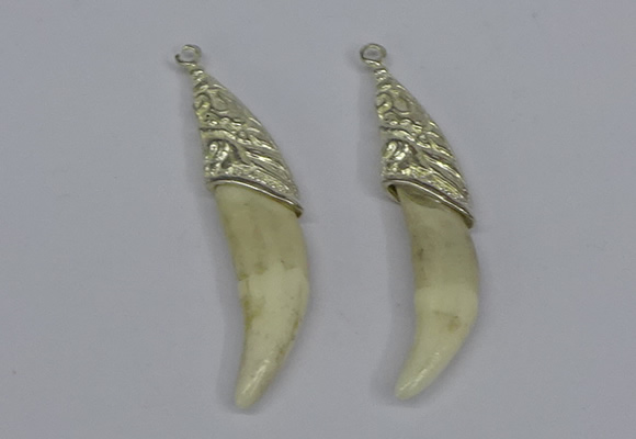 NGP3750 10*40mm - 12*45mm horn wolf tooth pendants wholesale